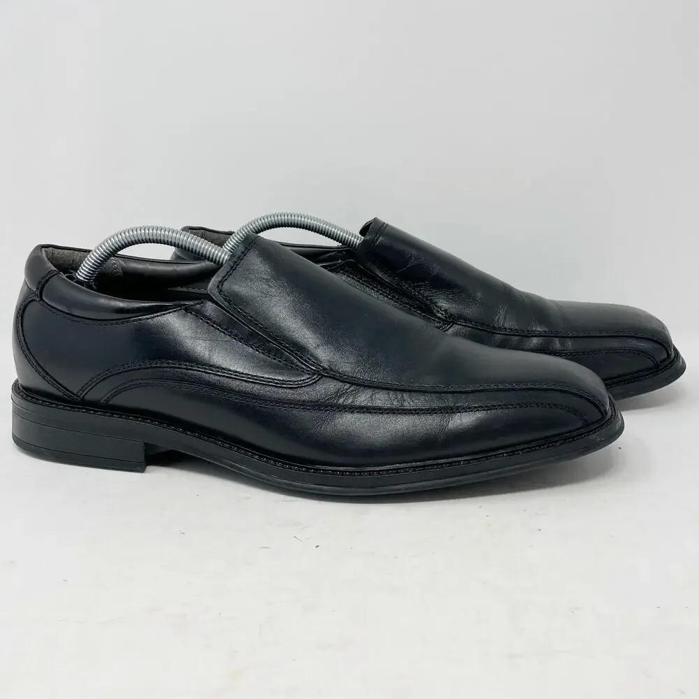 Dockers Black Leather Slip On Loafers Mens Size 11